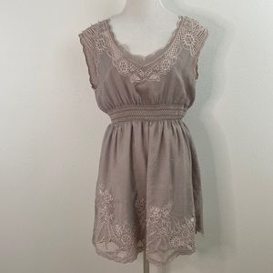 Daisy Shoppe | Embroidered Sleeveless Dress